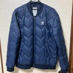 adidas ネイビー キルティングジャケット XO