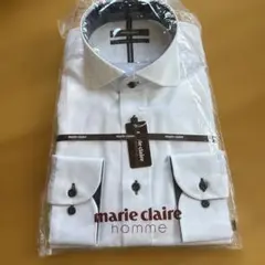 marie claire ホワイト 長袖ワイシャツ M-78のサムネイル