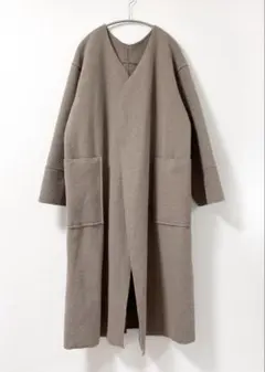 ガリャルダガランテ ノーカラーロングコート ガウンコート
