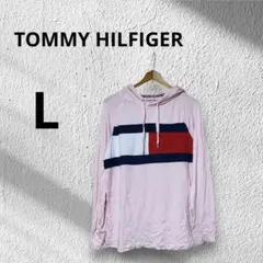 美品TOMMY HILFIGER SPORT 長袖 フーディ ピンク 【L】