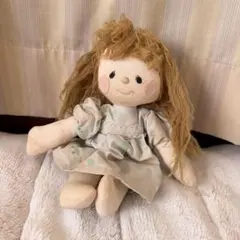 水色ドレスの布製人形　ハンドメイド　人形