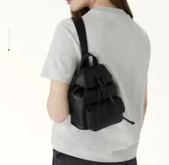 極美品 現行 フルラ フロー アーチロゴ バックパック ミニ リュック ネロ