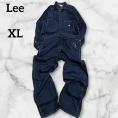 リー Lee つなぎ サロペット デニム ツナギ XL 濃紺 美品