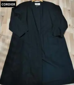 CORDIER ネイビーロングコート ボタン付き