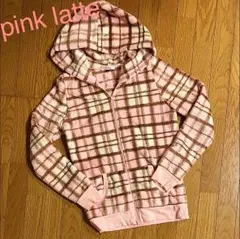 pinklatteフリースパーカー