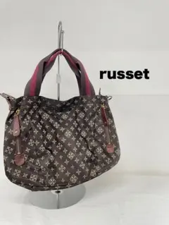 美品】russet ラシット トートバッグ 斜め掛け 手提げ 総柄 5078 