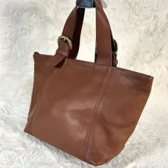 【90s・USA製】OLD COACH グラブタン レザーハンドバッグ 茶系