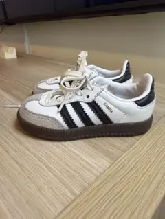 adidas Samba キッズシューズ ホワイト/ブラック