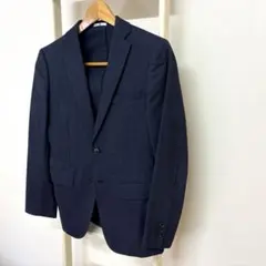 スーツセレクト　ジャケット　ネイビー　グレンチェック　スーパー130s