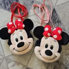 2個セット ディズニーリゾート ミニー パスケース ポシェット コインケース