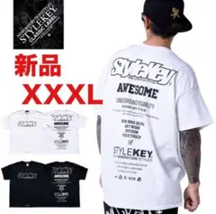 490【新品】STYLEKEY 半袖 Tシャツ ロゴ 大きいサイズ XXXL 白