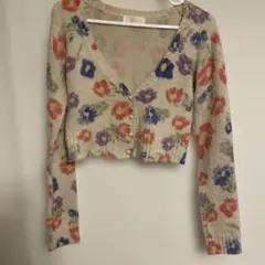Noëla 花柄 クロップドカーディガン