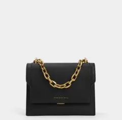CHARLES&KEITH フロントフラップ チェーンハンドルクロスボディバッグのサムネイル