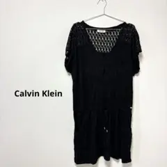 Calvin Klein【L相当】ブラック ノースリーブ ワンピース ブランド