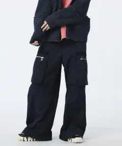 메종 스페셜 빅포켓 와이드 팬츠 네이비