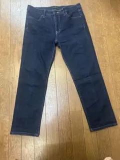 【美品】ユニクロ　ストレッチスリムストレートジーンズ　ネイビー