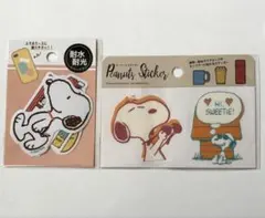 PEANUTS スヌーピー ステッカー2種