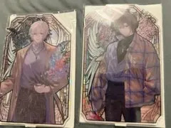 グラブル ルシフェル　サンダルフォンステンドグラスアクリルスタンド グラブル】サンダルフォン＆ルシフェル ステンドグラスアクリル