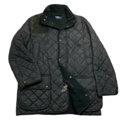 【希少サイズ】ポロラルフローレン　キルティングジャケット　スエード切替　XL