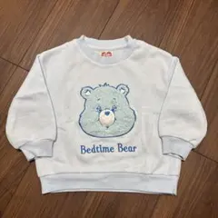 ベア刺繍 ライトブルー トレーナー