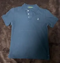 EASTBOY ネイビー 半袖ポロシャツ 自由の女神刺繍