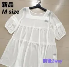 [新品] シフォンシャツ 2way チュニック ブラウス　ブラウスワンピース