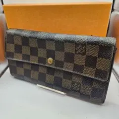 美品 ルイヴィトン ポルトフォイユ・サラ ダミエ N61724 長財布