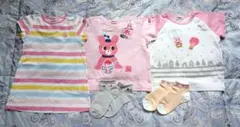 Hot Biscuits Tシャツ2枚　チェニック1枚 ソックス2足セット　90のサムネイル