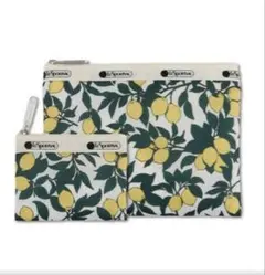 LeSportsac × 集英社 幸せを呼ぶ レモン柄ポーチセット