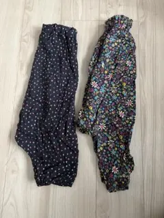 ドットと花柄のロングパンツ2点セット