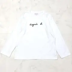 美品 アニエスベー ロゴ Tシャツ ロンT 長袖 ホワイト