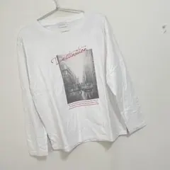 グリーンレーベルリラクシングat easeフォトプリントロングスリーブカットソー