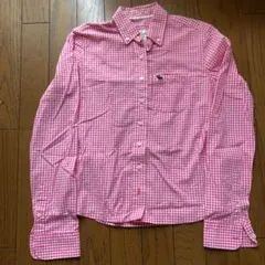 アバクロンビー&フィッチ　長袖チェックブラウス