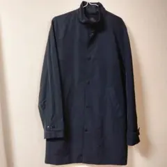 最終値下H&M ダークブルー スタンドカラーコート M
