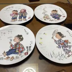 Noritake  ノリタケ　西原比呂志さんの絵皿　飾皿　4枚　木製　壁掛け 2025年最新】西原比呂志の人気アイテム - メルカリ