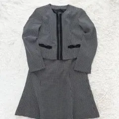 ノーカラー　スカート　セットアップ　ゆったりサイズ