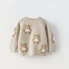 【新品未使用】　zara ザラベビー　ベアニットセーター　くま　クマ　86