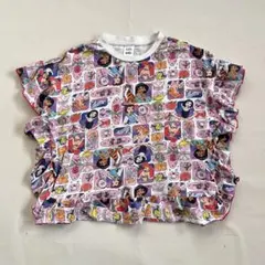 しまむらLITTC LINK@ ディズニープリンセス総柄フリルTシャツ120