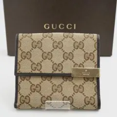 【未使用に近い】GUCCI ジャガード　GGライン インターロッキング　シマ