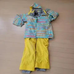 子ども用DESCENTEスキーウェア　ストライプ