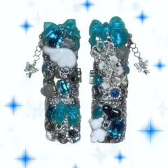 iQOSイルマワン デコケース 水色 キラキラ 地雷系 埋めつくし 量産型