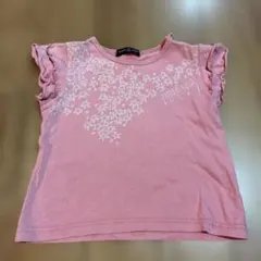 ⭐︎zuppa di zucca 花柄フリルTシャツ ピンク 90cmのサムネイル