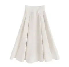 GRL ふくれジャガードフレアスカートta099 アイボリー M グレイル