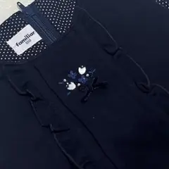 極美品　ファミリア　お花刺繍ワンピース　100
