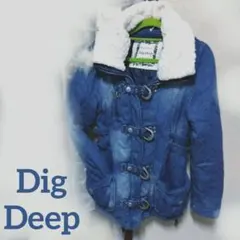 ✫Dig Deep✫ウォッシュデニムダメージ加工ジャケットコート✫ほぼMサイズ!