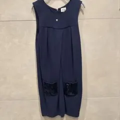 ARMANI JUNIOR ネイビー ノースリーブワンピース 14Aのサムネイル