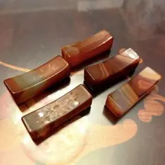 赤メノウ 箸置き 天然石 5個セット カトラリー