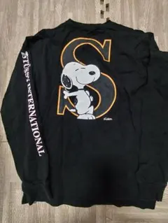 ステューシー stussy 150 スヌーピーコラボ スケートsk8黒 Tシャツ