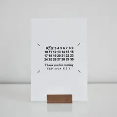 マルジェラ風 ポストカード 縦 結婚式 ウェディング ウェルカム