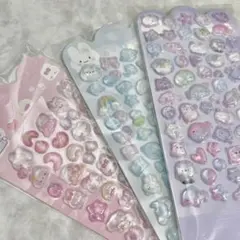 nunu(ヌヌ)3Dシール 立体シール ぷくぷくシール デコレーション セット